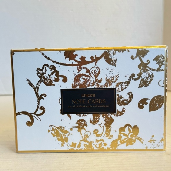 Chicos Blank Note Cards Embossed Logo Cards Envelopes Rose Smoke 16 Pack - Picture 15 of 16